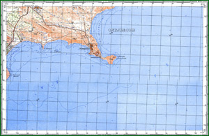 Топографическая карта пос. Орджоникидзе
