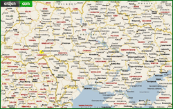 Карта Городов Украины(на английском).